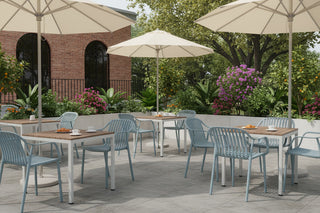 California Garden Outdoor Ochre Café Table Set with California Chairs