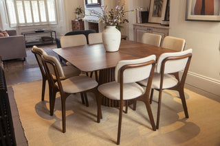 Layla Square Dining Table with 8 Layla Chairs Set