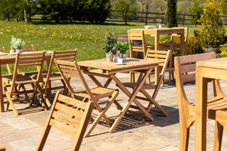 Meza Square Teak Outdoor Folding Table