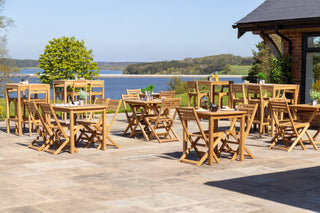 Meza Square Teak Outdoor Folding Table