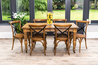 oak-with-metal-back-around-oak-extending-table
