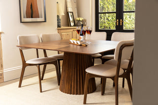 Layla Square Dining Table with 8 Layla Chairs Set