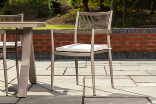 Rimini 4 Seater Oval Outdoor Table and 4 Garden Chairs Set