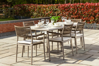 Salerno 6 Seater Outdoor Table and 6 Garden Chairs Set
