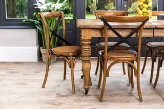 oak-with-metal-back-around-oak-extending-table