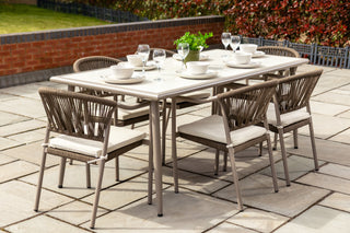 Salerno 6 Seater Outdoor Table and 6 Garden Chairs Set