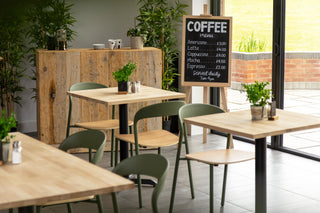 Heritage Oak Top Cafe Table Range