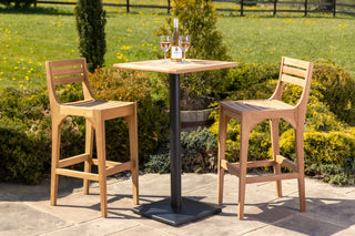 Outdoor Teak Tabletop Square Bar Table Range