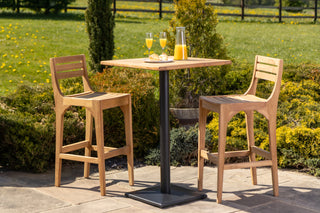 Outdoor Teak Tabletop Square Bar Table Range