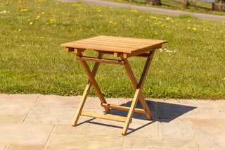 Meza Square Teak Outdoor Folding Table