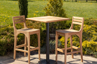 Outdoor Teak Tabletop Square Bar Table Range
