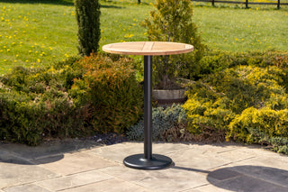 Outdoor Teak Tabletop Round Bar Table Range