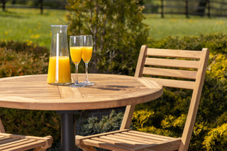 Outdoor Teak Tabletop Round Café Table Range
