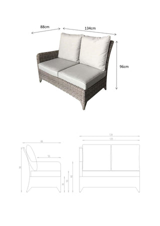 Charlecote Outdoor Corner Dining Set with Lift Table - Grey