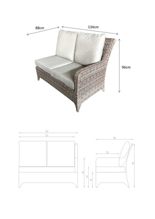 Charlecote Outdoor Corner Dining Set with Lift Table - Grey