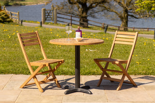 Outdoor Teak Tabletop Round Café Table Range