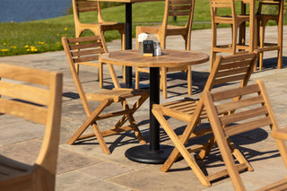 Outdoor Teak Tabletop Round Café Table Range