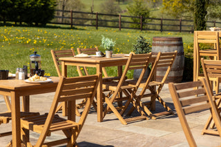 Set of 2 Meza Teak Outdoor Folding Chairs
