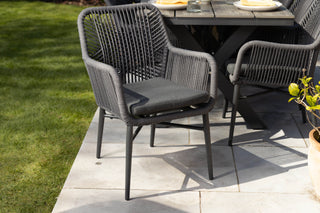 Milano Dining Table with 6 Monza Chairs Outdoor Set