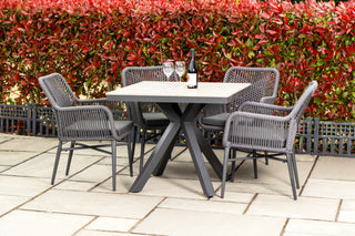 Monza Aluminium Rope Back Stacking Garden Chair