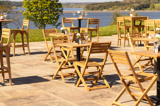 Outdoor Teak Tabletop Square Bar Table Range