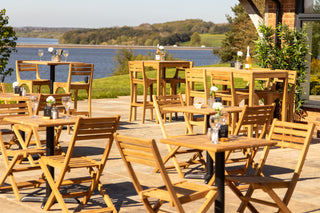 Outdoor Teak Tabletop Round Café Table Range