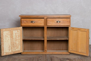 Antique Pine Pantry Cupboard - Open Cupboard Doors