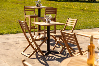 Outdoor Teak Tabletop Square Bar Table Range