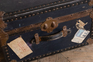 German Vintage Trunk Coffee Table - Handle