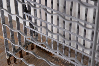 Vintage Galvanised Wine Rack Close Up