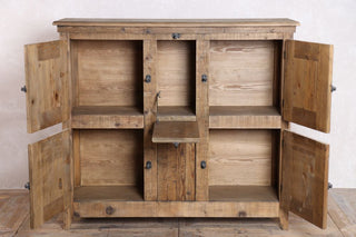 Reclaimed Pine Storage Cupboard Open Doors