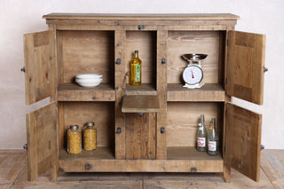 Reclaimed Pine Storage Cupboard Open Doors
