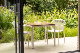 California Garden Outdoor Ochre Café Table Set with California Chairs