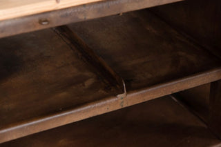 close-up-of-metal-shelves