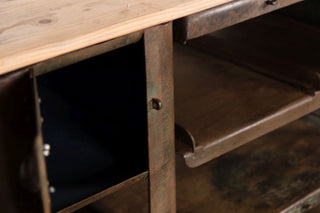 close-up-of-metal-shelves
