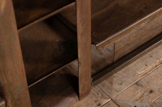 close-up-of-metal-shelves