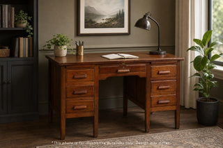 Vintage 1950's Oak Office Desk