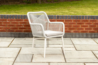 Monza Aluminium Rope Back Stacking Garden Chair