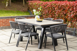 Milano Dining Table with 6 Milan Chairs Outdoor Set