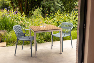 California Garden Outdoor Ochre Café Table Set with California Chairs
