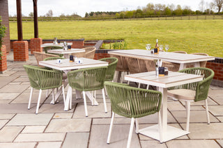 Milano Aluminium Rope Back Stacking Garden Chair