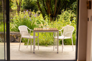 California Garden Outdoor Ochre Café Table Set with California Chairs