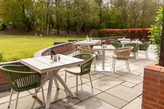 Milan Star Base Table with 4 Milano Chairs Outdoor Set