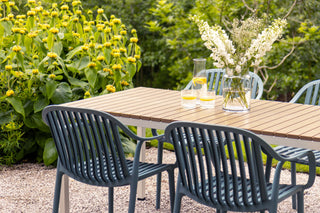 California Garden Outdoor Ochre Café Table Set with California Chairs