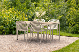 California Garden Outdoor Ochre Café Table Set with California Chairs