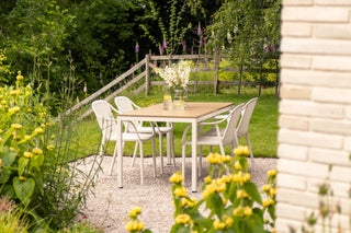 California Garden Outdoor Ochre Café Table Set with California Chairs