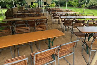 Vintage Cox Stacking Chairs with Slatted Seats