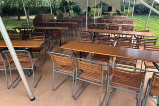 Vintage Cox Stacking Chairs with Slatted Seats