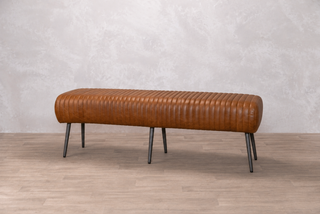 Salcombe Leather Dining Bench