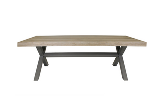Rutland X Frame Dining Table - Metal Legs